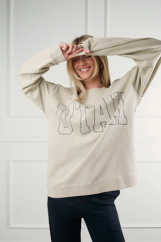 Utah Block Sweatshirt in Taupe