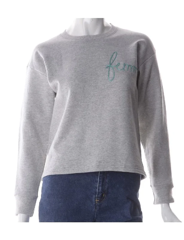 Label Hand Embroidered Sweatshirt