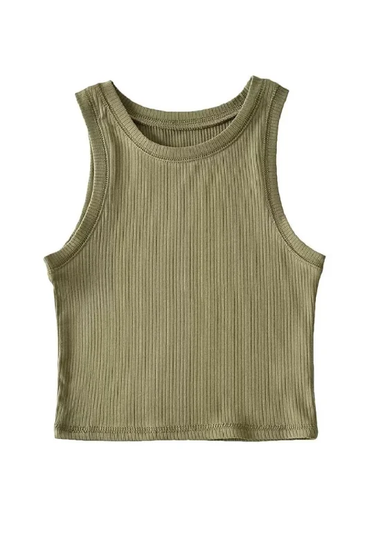 'Elaine' Sleeveless Rib Knit Tank Top (6 Colors)