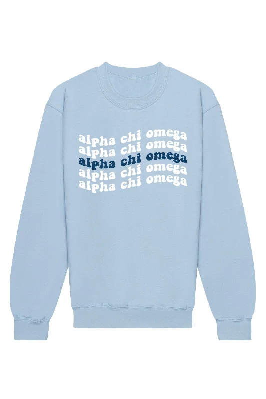 Alpha Chi Omega Ride The Wave Crewneck Sweatshirt