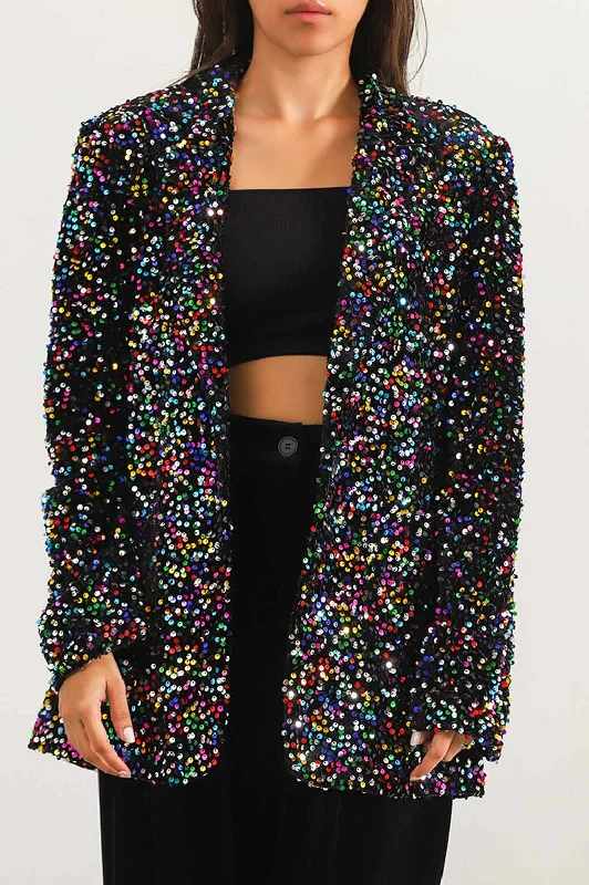 SEQUINNED EVENING BLAZER