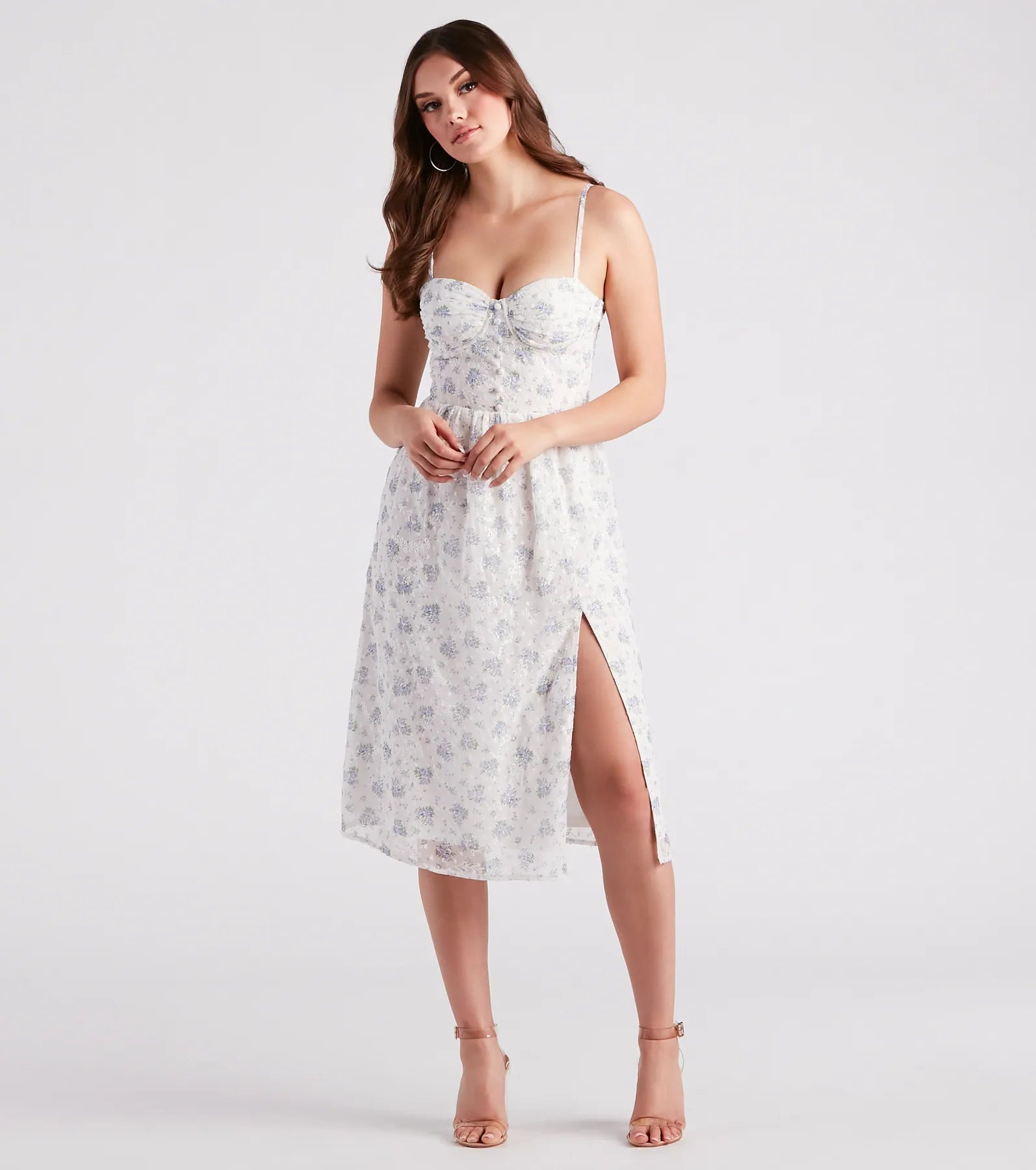 Floral Day Dream Chiffon Midi Dress