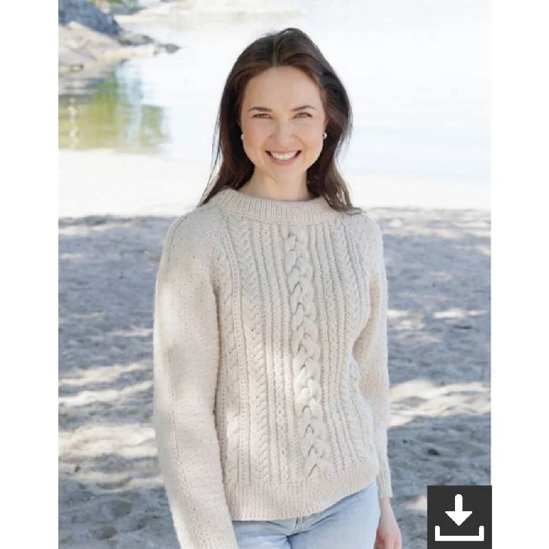 Damen Pullover Echo River Strickanleitung - Drops (PDF)