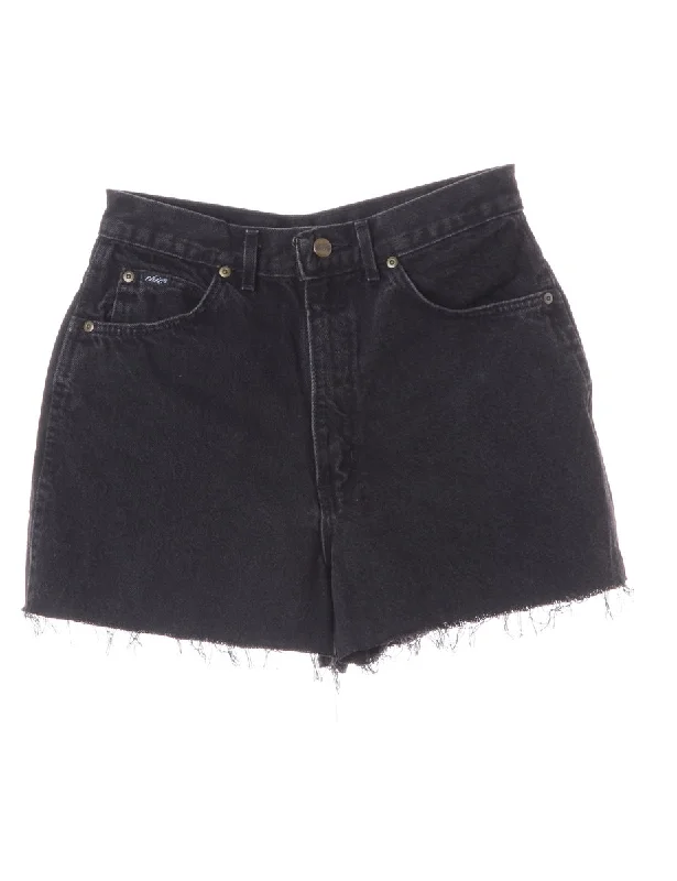 Label GRL PWR Embroidered Denim Shorts