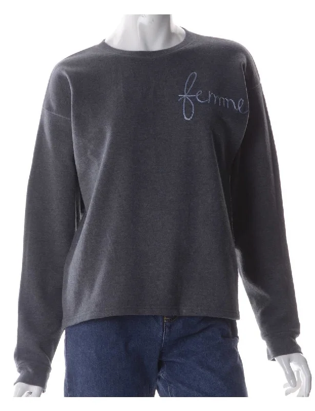 Label Hand Embroidered Sweatshirt