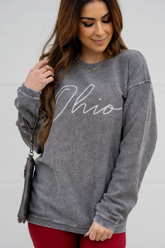 Ohio Ribbed Graphic Crewneck