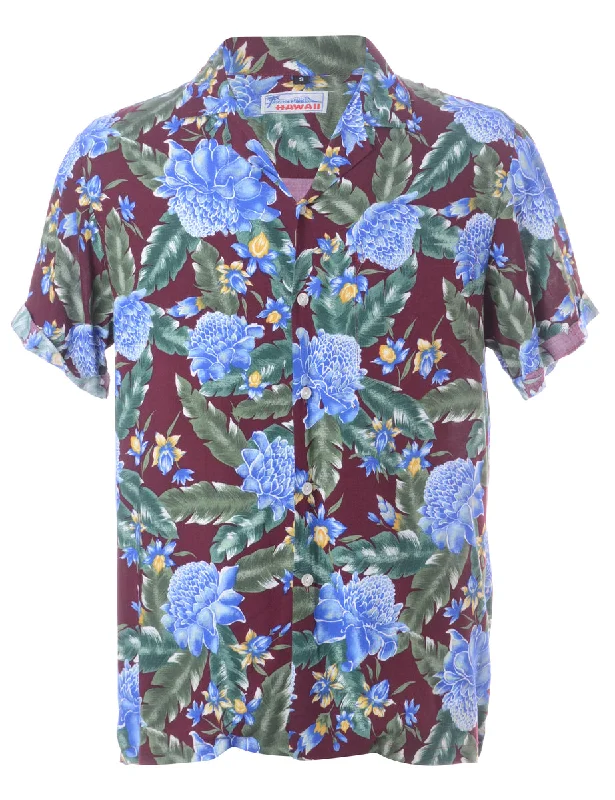 Label Harvey Roll Sleeve Hawaiian Shirt