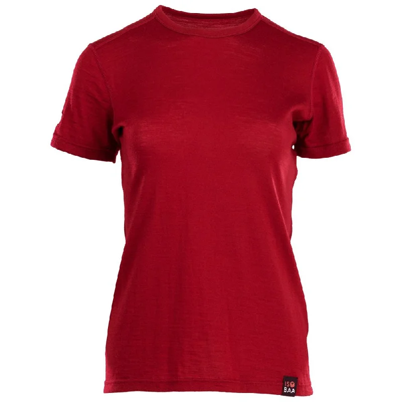 Womens Merino 150 Short Sleeve Crew (Red)