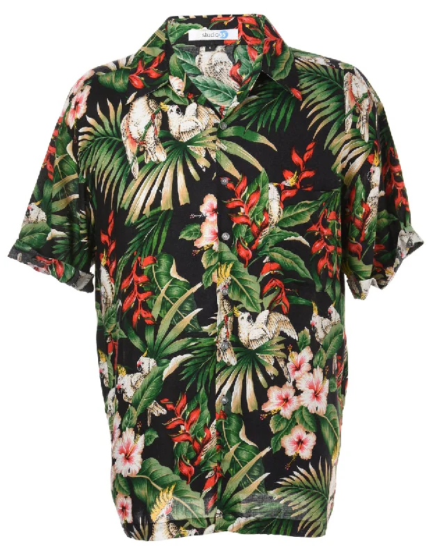 Label Harvey Roll Sleeve Hawaiian Shirt