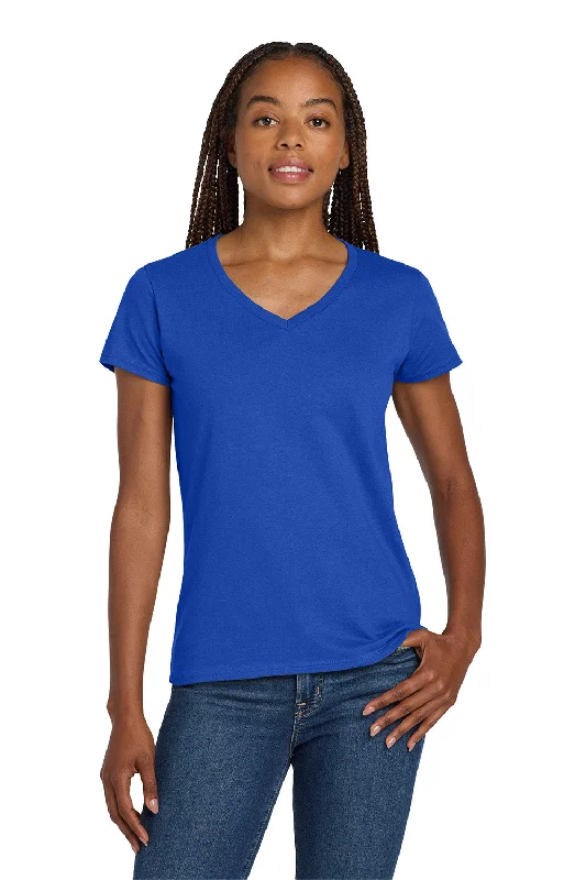 Gildan Womens Short Sleeve V-Neck T-Shirt - Royal Blue