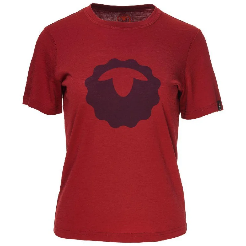 Womens Merino 150 Emblem Tee (Red)