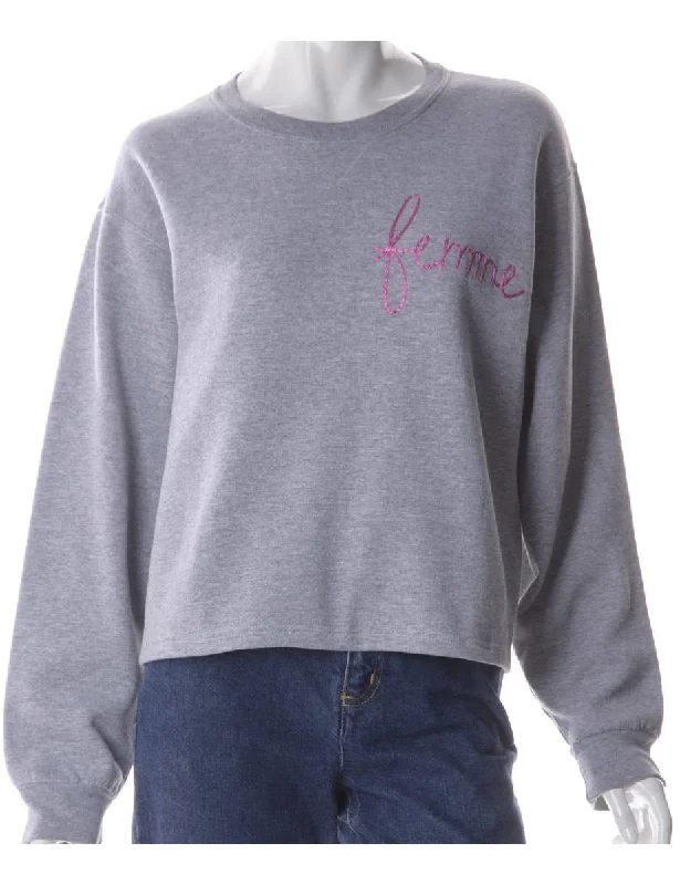 Label Hand Embroidered Sweatshirt