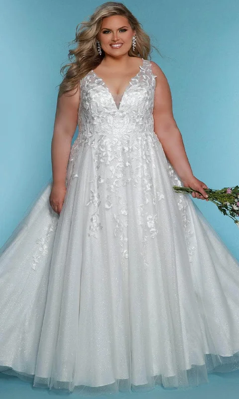 Sydney's Closet Bridal SC5318 - Embroidered Sleeveless Bridal Gown