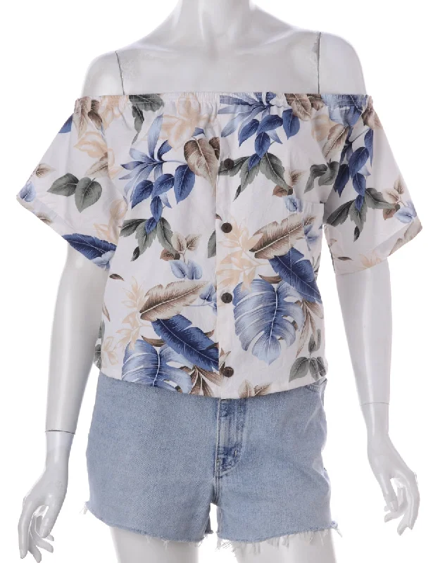 Label Hayley Hawaiian Off The Shoulder Top