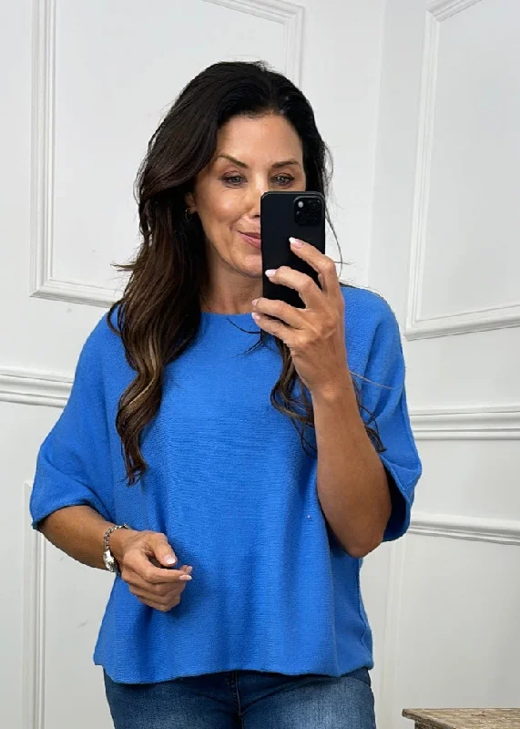 Tilda Blue Wide Sleeve Pullover