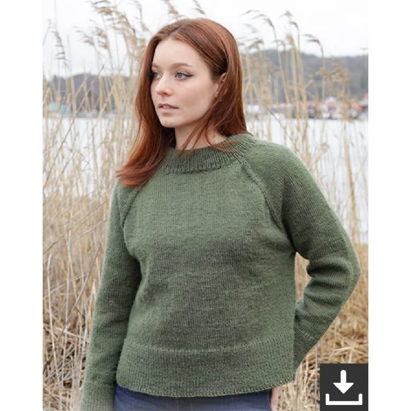 Damen Pullover Sea Maiden Sweater Strickanleitung - Drops (PDF)