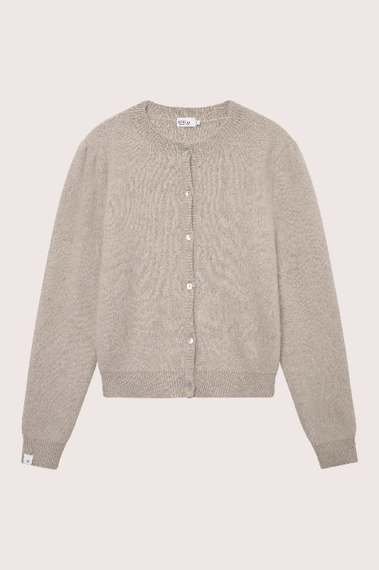 Florie Puff Cardigan - Washed Grey