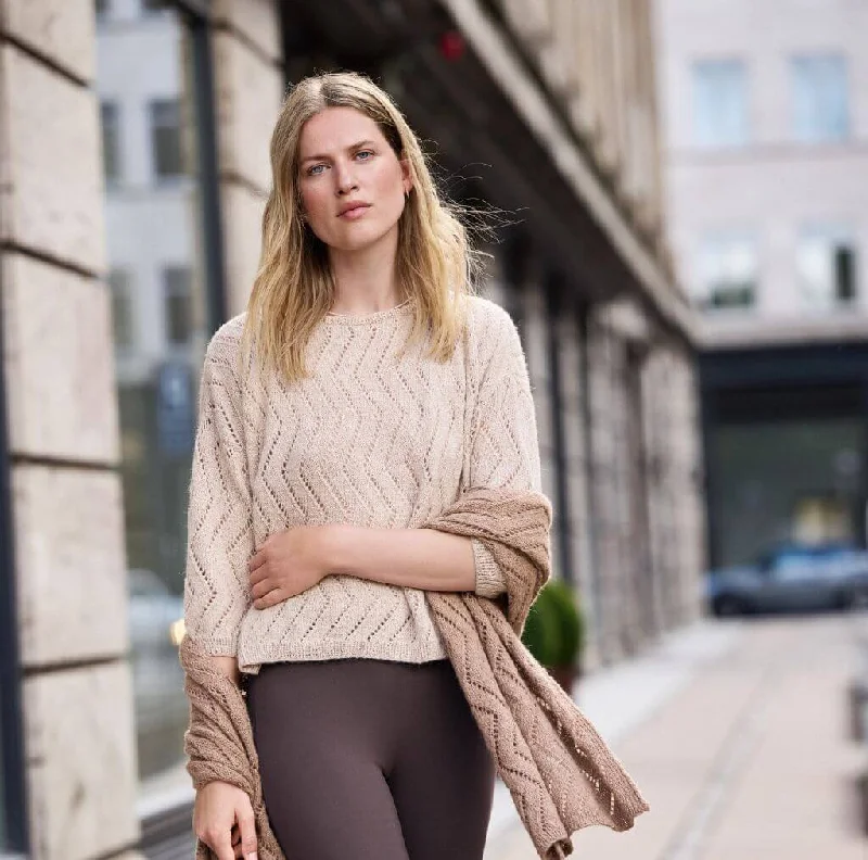 Damen Pullover im Ajourmuster Strickanleitung - Lana Grossa (Heft)