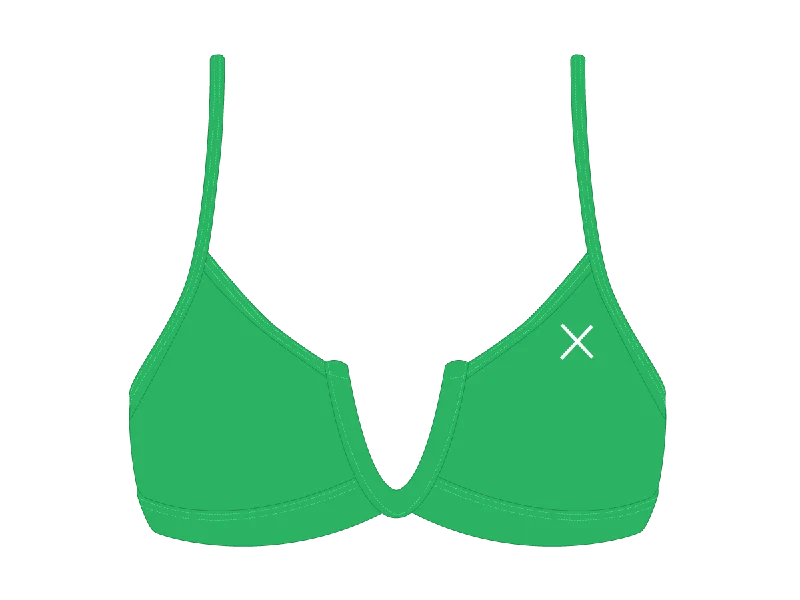 Leaf Green V-Cut Top