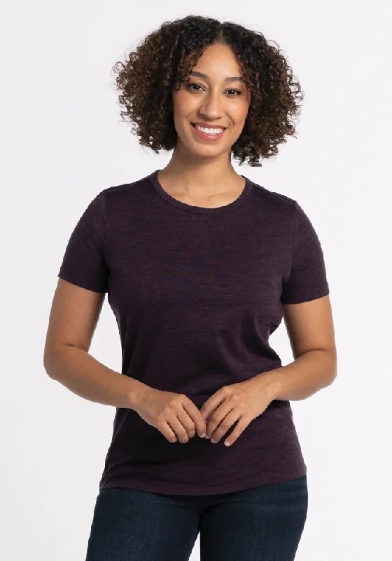 Liza Crew Neck Tee • Final Sale Deals! - Deep Plum