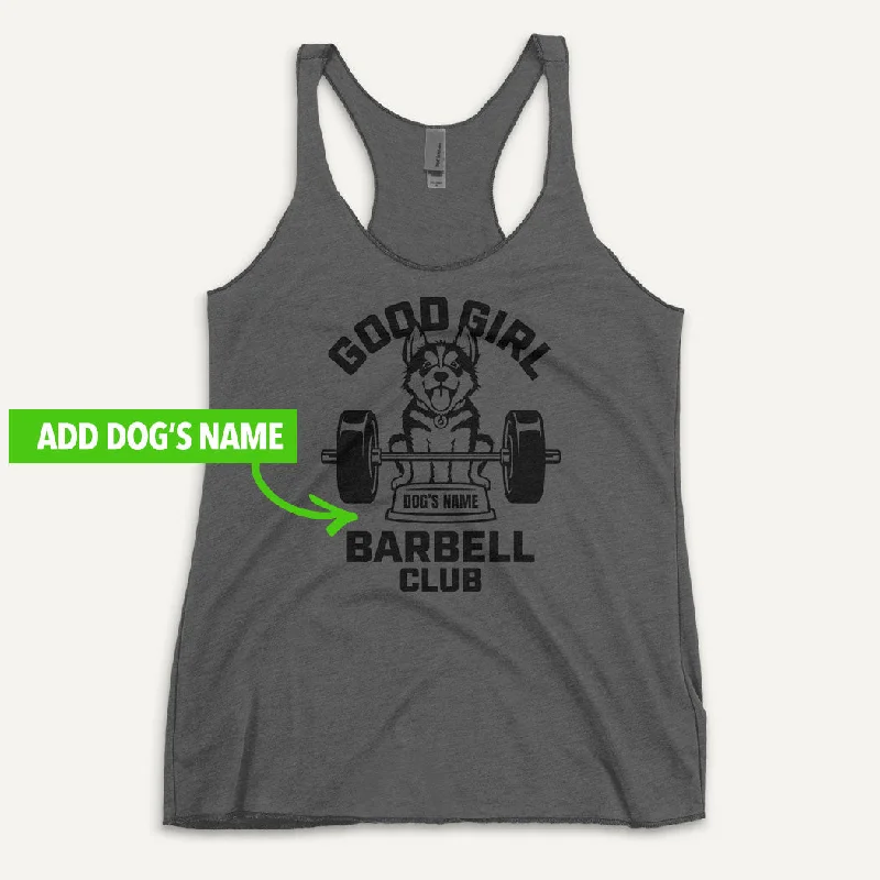 Good Girl Barbell Club Personalized Women’s Tank Top — Siberian Husky