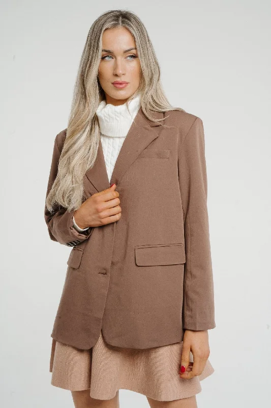 Elsa Blazer In Chocolate