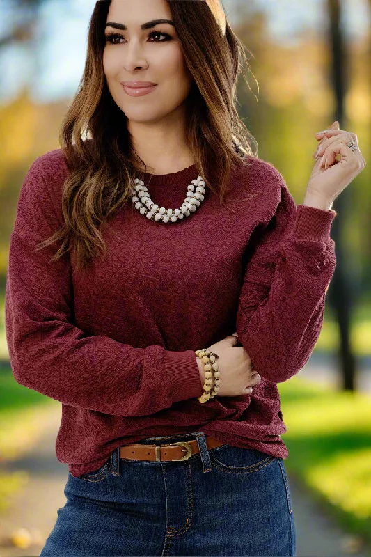 Paisley Textured Sweatshirt