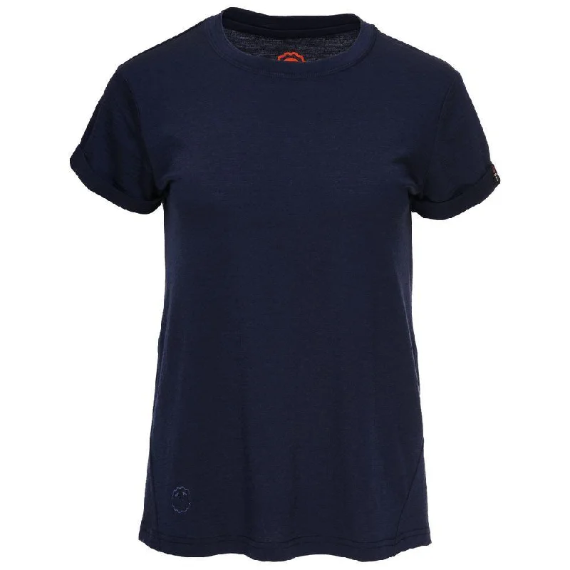 Womens Merino 150 Roll Sleeve Tee (Navy)