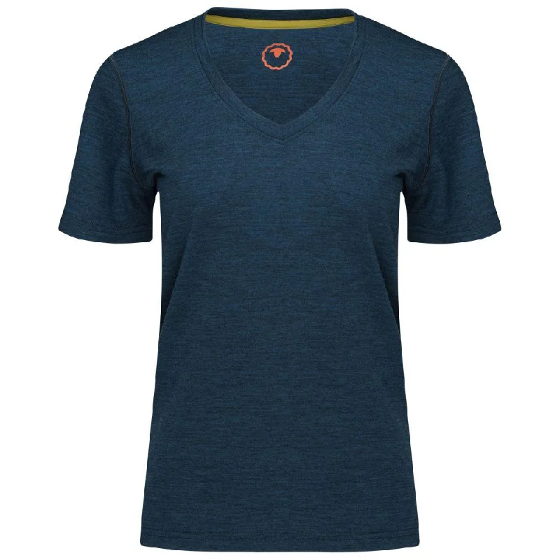 Womens Merino 150 V-Neck Tee (Petrol)