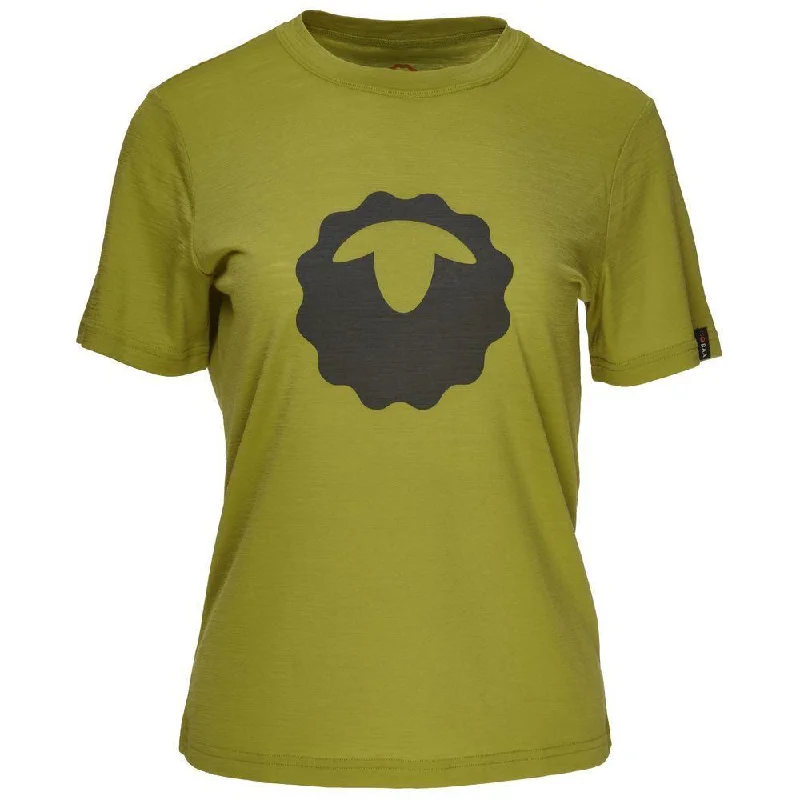 Womens Merino 150 Emblem Tee (Lime)