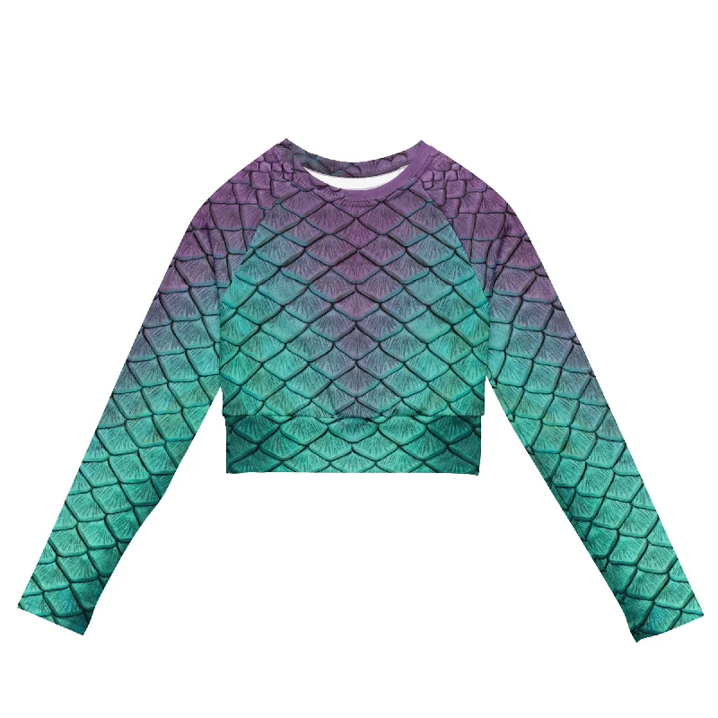 Aqua Fairy Recycled Cropped Rash Guard