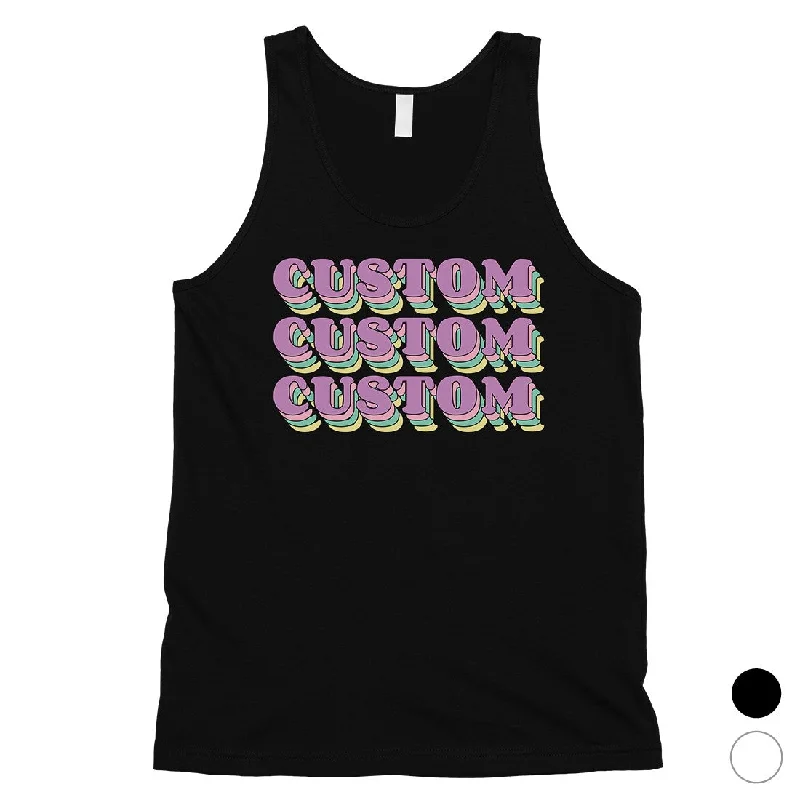 Sorority Theme Purple Top Text Cool Mens Personalized Tank Tops