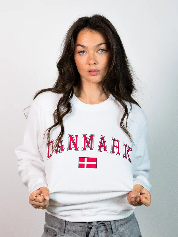 DANMARK SWEATSHIRT - HVID